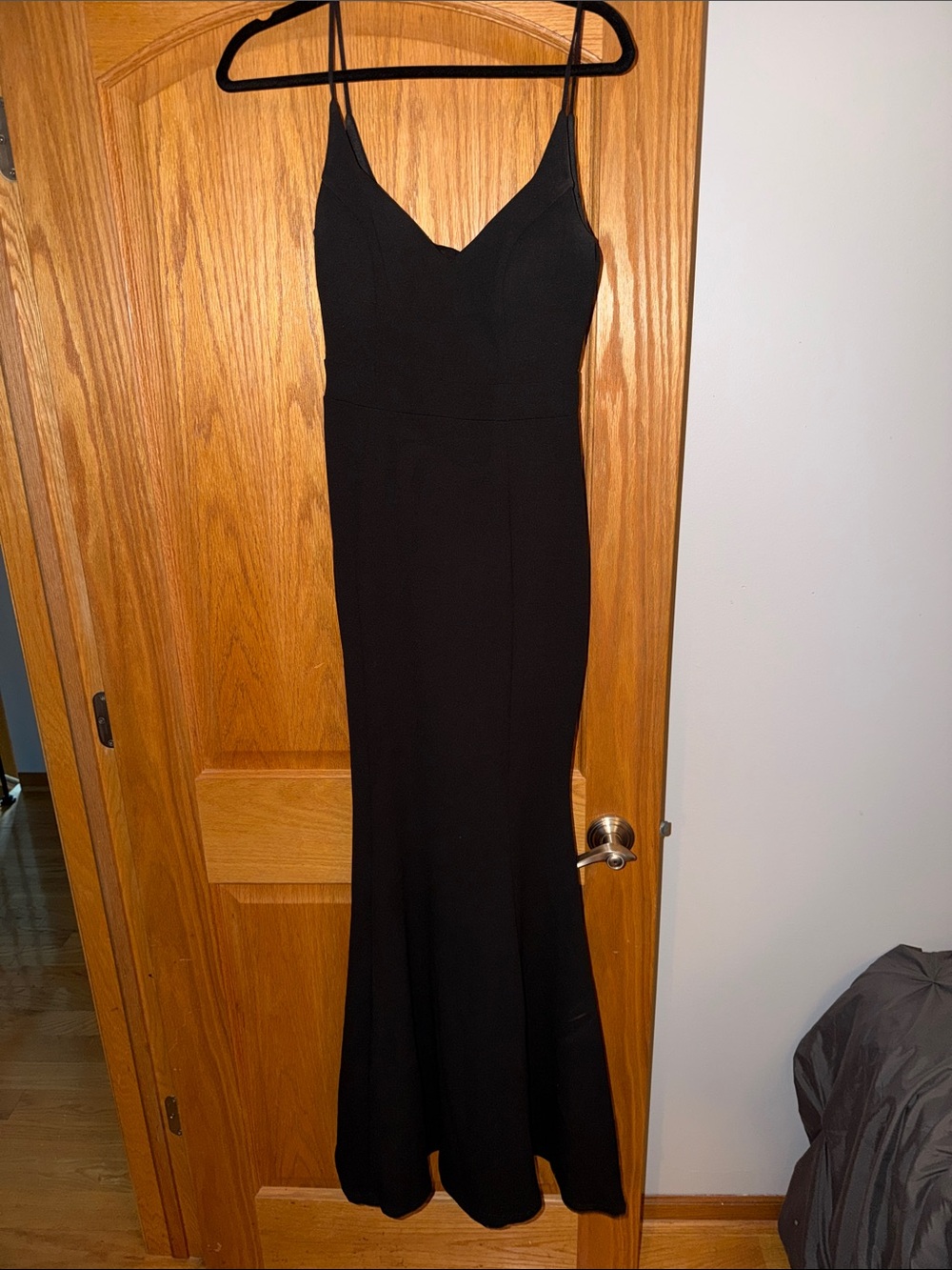 Windsor Black Spaghetti-Strap Maxi Dress